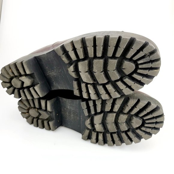 NEW LOOK Chelsea Booties Wine Black Chunky Platform 6 Boots Lug Sole Rounded toe - Picture 10 of 12